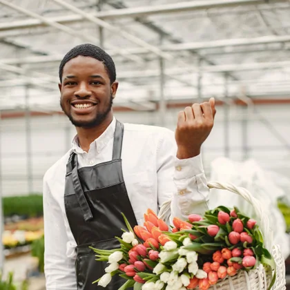 Portrait d'une commerçante